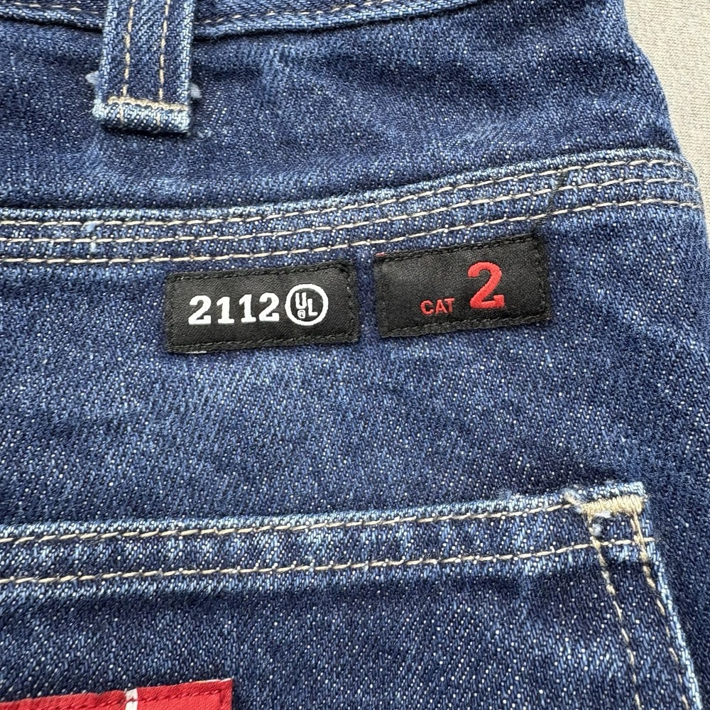 Dickies FR Carpenter Jeans Men's 34x30 Blue‎ Denim Straight Leg Workwear Utility - Picture 5 of 13